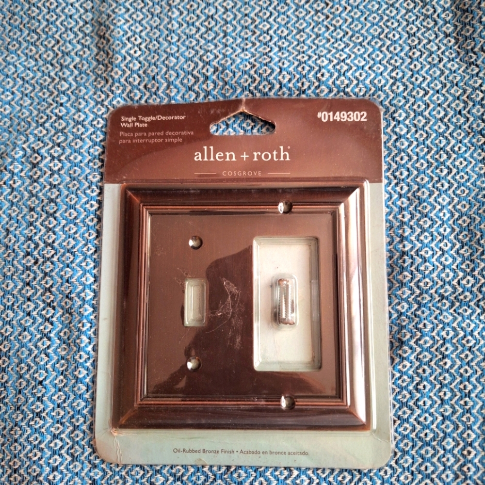 NWT Allen + Roth Bronze Wall Plate